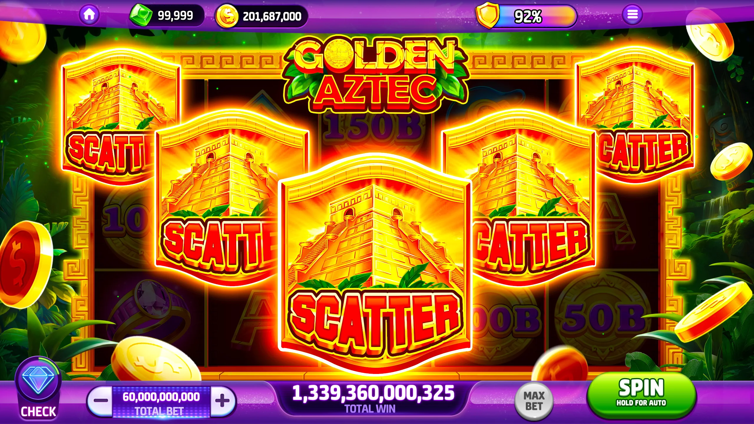 Giao diện một trò chơi slots trên ứng dụng 88nn